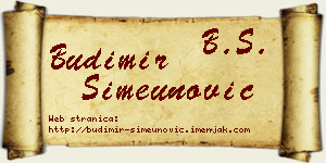 Budimir Simeunović vizit kartica